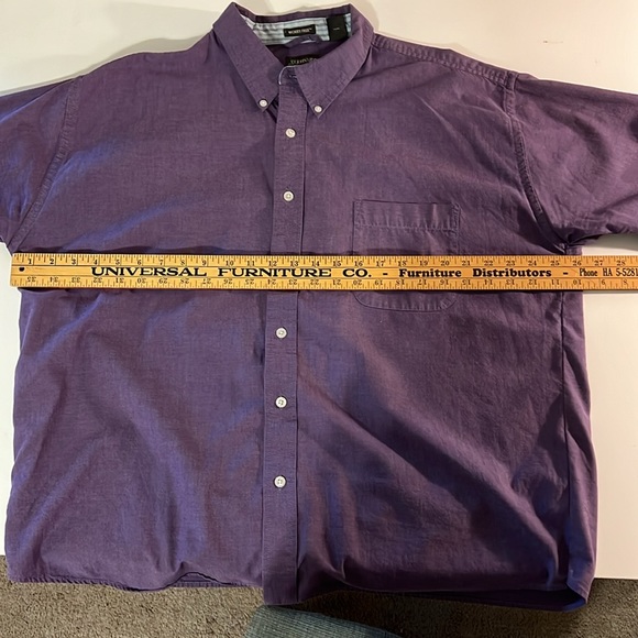 St. John’s Bay Men’s  Short Sleeve Button Down Shirt in Purple size XX-Large - Picture 7 of 9